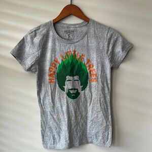 NWOT Gray “Happy Little Trees” Tee Size Small